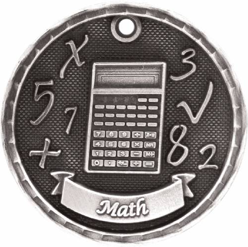 2" Math 3-D Award Medal #3