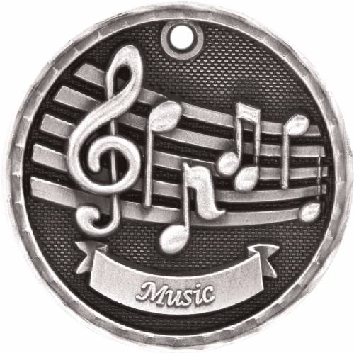 2" Music 3-D Award Medal #3