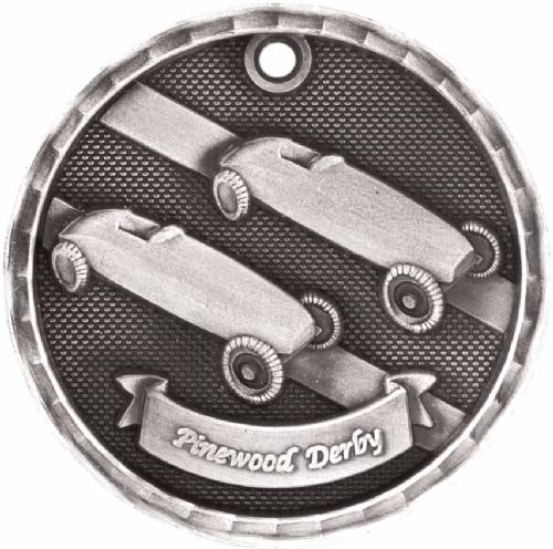 2" Pinewood Derby 3-D Award Medal #3