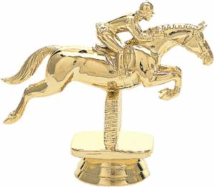 Gold 3 1/2" Jumping Horse Trophy Figure