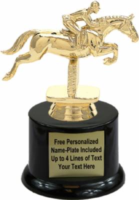 5 1/2" Jumping Horse Trophy Kit with Pedestal Base