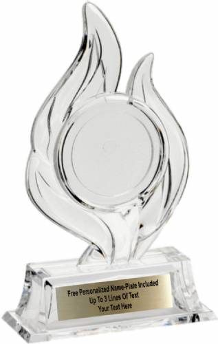 Clear 7 3/4" Krystal Flame Insert Holder Award