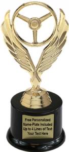 6 3/4" Winged Wheel Trophy Kit with Pedestal Base