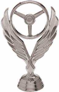 4 3/4" Winged Wheel Silver Trophy Figure
