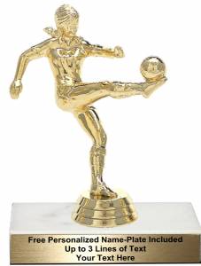 5 1/4" Soccer Kicker Female Trophy Kit