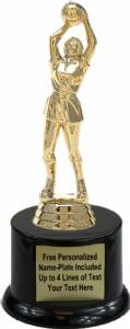 6 1/2" Netball with Skirt Female Trophy Kit with Pedestal Base