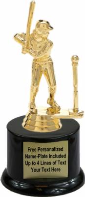 5 3/4" T-Ball Batter Female Trophy Kit with Pedestal Base