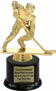 6 1/2" Action Hockey Male Trophy Kit with Pedestal Base