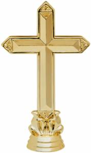 5 5/8" Large Cross Gold Trophy Figure