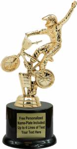 7 7/8" Bicycle BMX Dirt Bike Trophy Kit with Pedestal Base