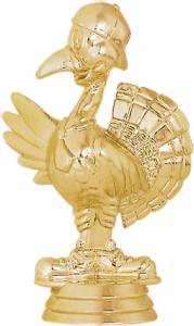 4" Comic Turkey Gold Trophy Figure