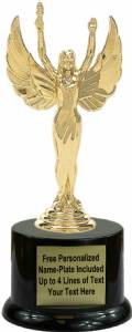 6" Victory Female Trophy Kit with Pedestal Base