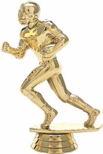 4" Football Runner Male Trophy Figure Gold