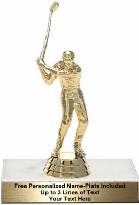 4 3/4" Golfer Male with Club Trophy Kit