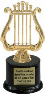 6 1/4" Music Lyre Trophy Kit with Pedestal Base