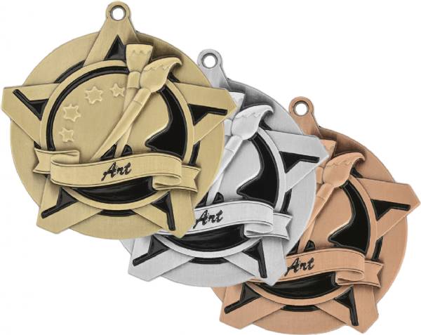 2 1/4" Super Star Series Art Medal