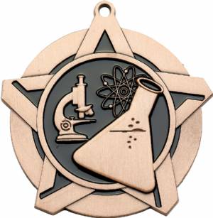 2 1/4" Super Star Series Science Award Medal #4