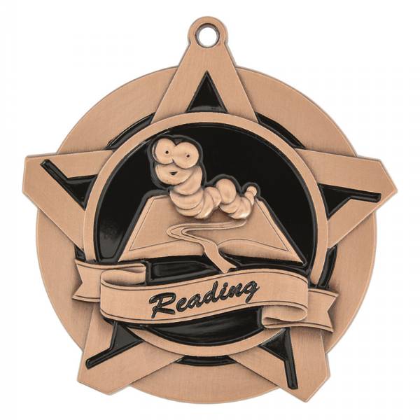 2 1/4" Super Star Series Reading Medal #4