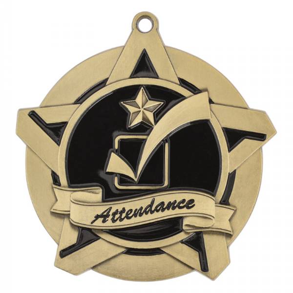 2 1/4" Super Star Series Attendance Medal #2