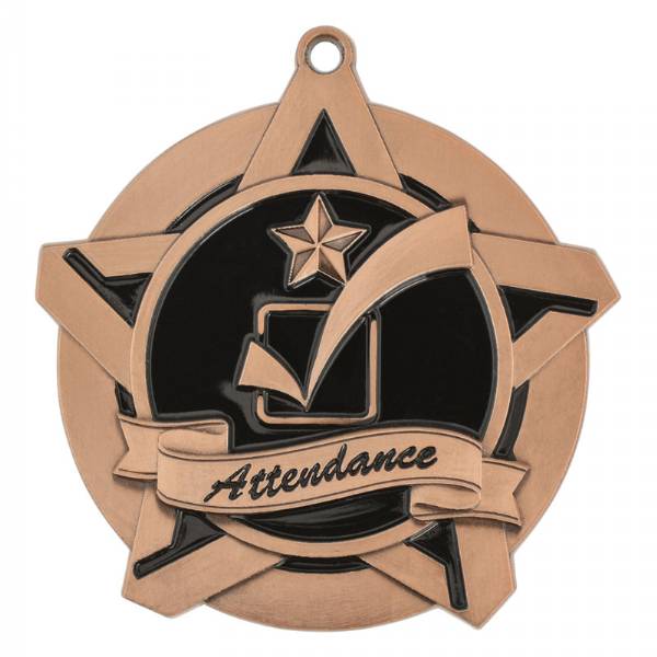 2 1/4" Super Star Series Attendance Medal #4