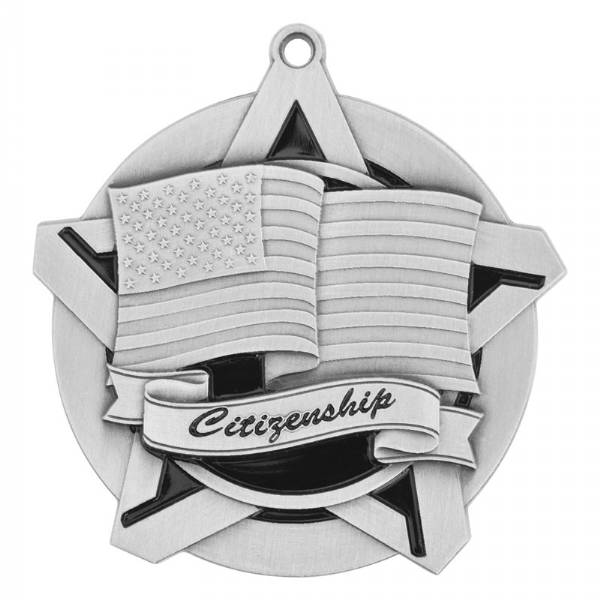 2 1/4" Super Star Series Citizenship Medal #3