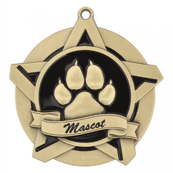 2 1/4" Super Star Series Mascot Medal #2