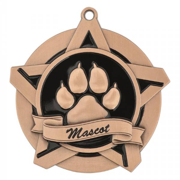 2 1/4" Super Star Series Mascot Medal #4