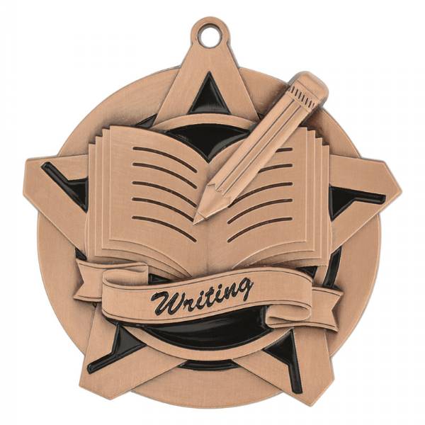 2 1/4" Super Star Series Writing Medal #4