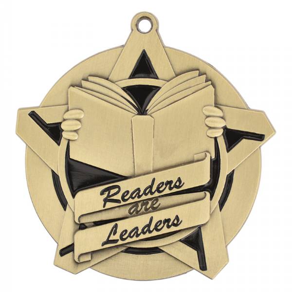 2 1/4" Super Star Series Readers are Leaders Medal