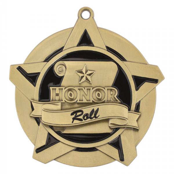 2 1/4" Super Star Series Honor Roll Medal