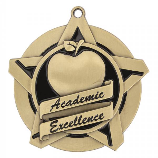 2 1/4" Super Star Series Academic Excellence Medal #2