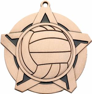 2 1/4" Super Star Series Volleyball Award Medal #4