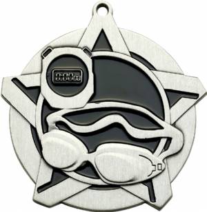 2 1/4" Super Star Series Swim Award Medal #3