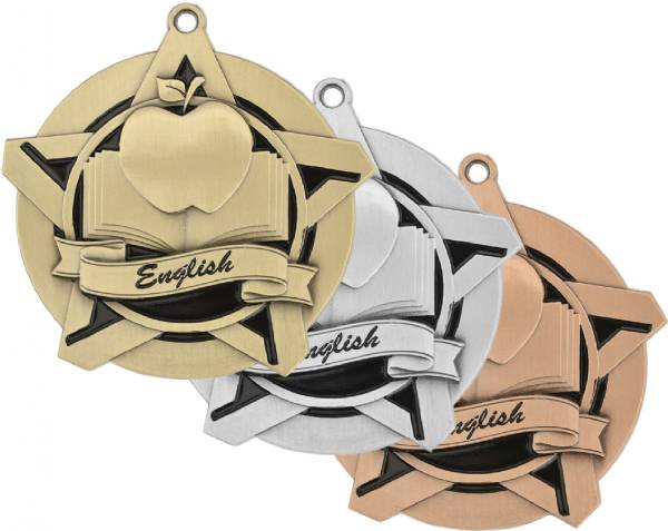 2 1/4" Super Star Series English Medal