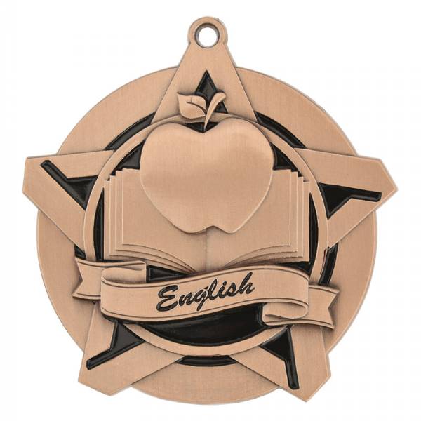 2 1/4" Super Star Series English Medal #4