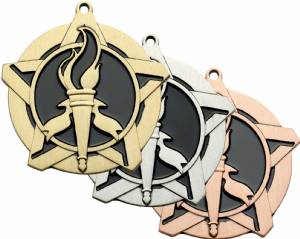 2 1/4" Super Star Series Victory Torch Award Medal