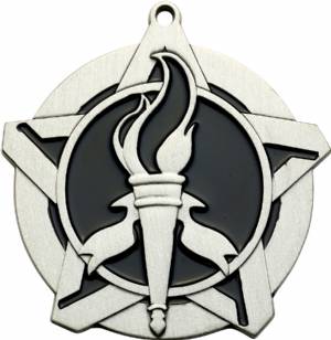 2 1/4" Super Star Series Victory Torch Award Medal #3
