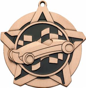 2 1/4" Super Star Series Pinewood Derby Award Medal #4