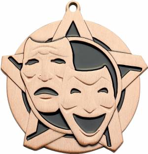 2 1/4" Super Star Series Drama Award Medal #4