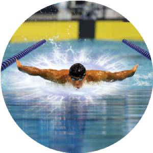 Swimming Male 3D Graphic 2" Insert