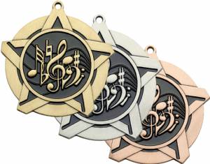 2 1/4" Super Star Series Music Award Medal