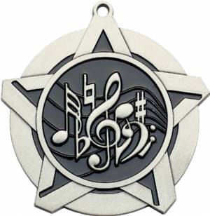 2 1/4" Super Star Series Music Award Medal #3