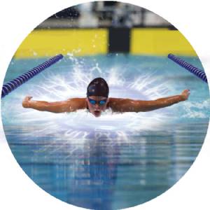 Swimming Female 3D Graphic 2" Insert