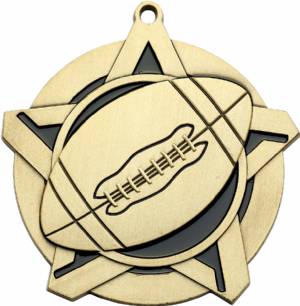 2 1/4" Super Star Series Football Award Medal #2
