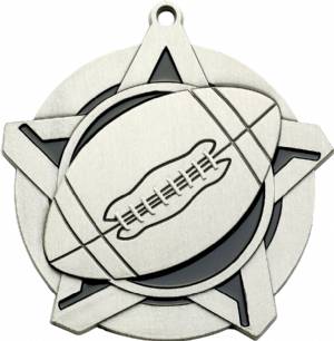 2 1/4" Super Star Series Football Award Medal #3
