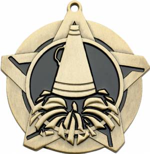 2 1/4" Super Star Series Cheerleading Award Medal #2