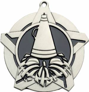 2 1/4" Super Star Series Cheerleading Award Medal #3