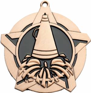 2 1/4" Super Star Series Cheerleading Award Medal #4