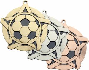 2 1/4" Super Star Series Soccer Award Medal