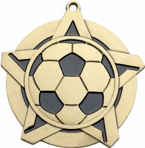 2 1/4" Super Star Series Soccer Award Medal #2